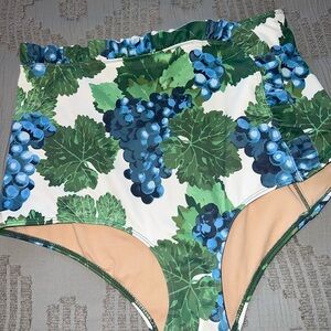 Kortni Jeane Women's Swim Bottom - Blue and Green Grapes